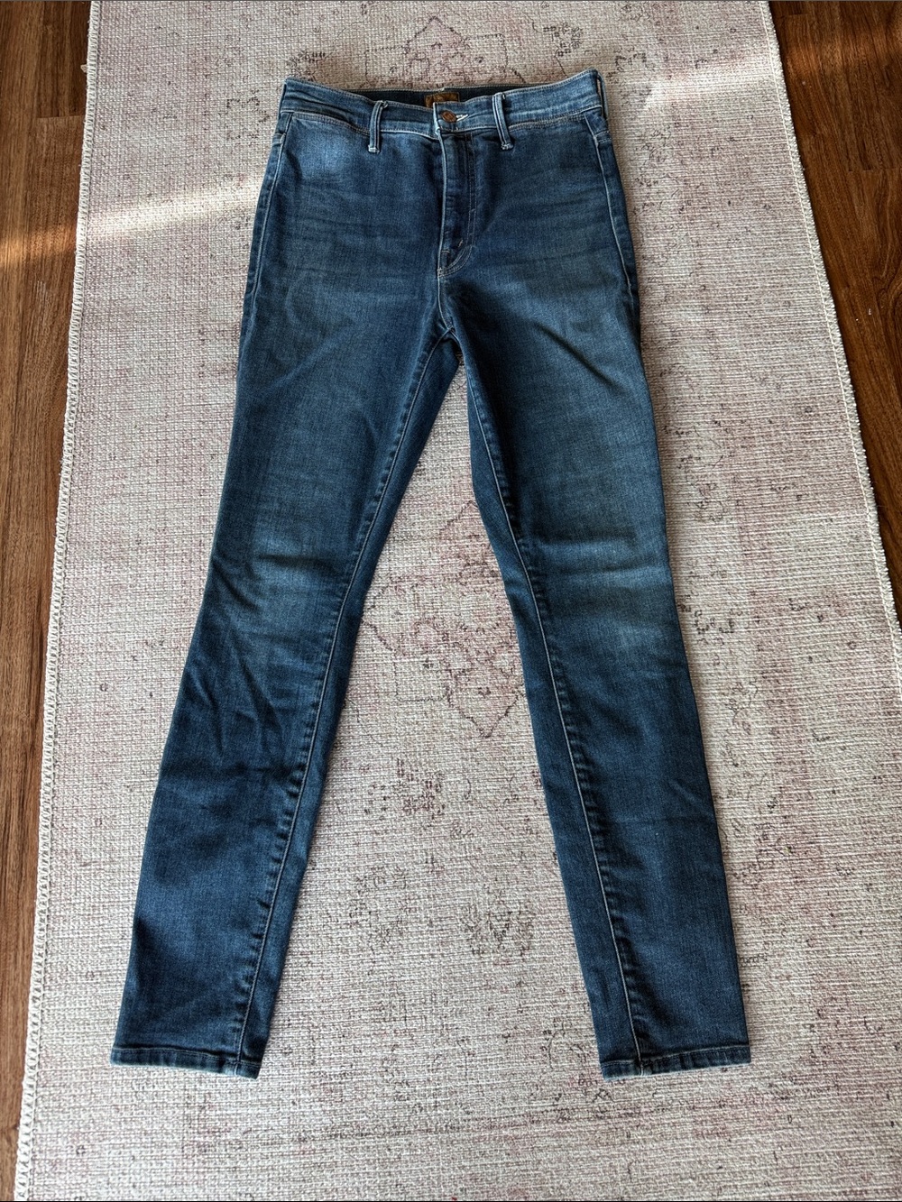 MOTHER Medium Blue High-Rise Denim Jeans